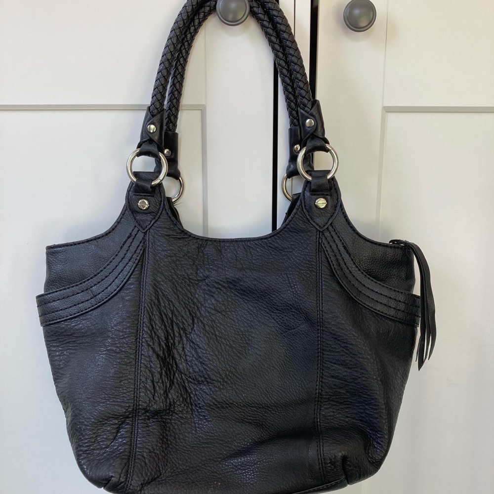 THE SAK  Black Leather Tote Bag, in very good condition